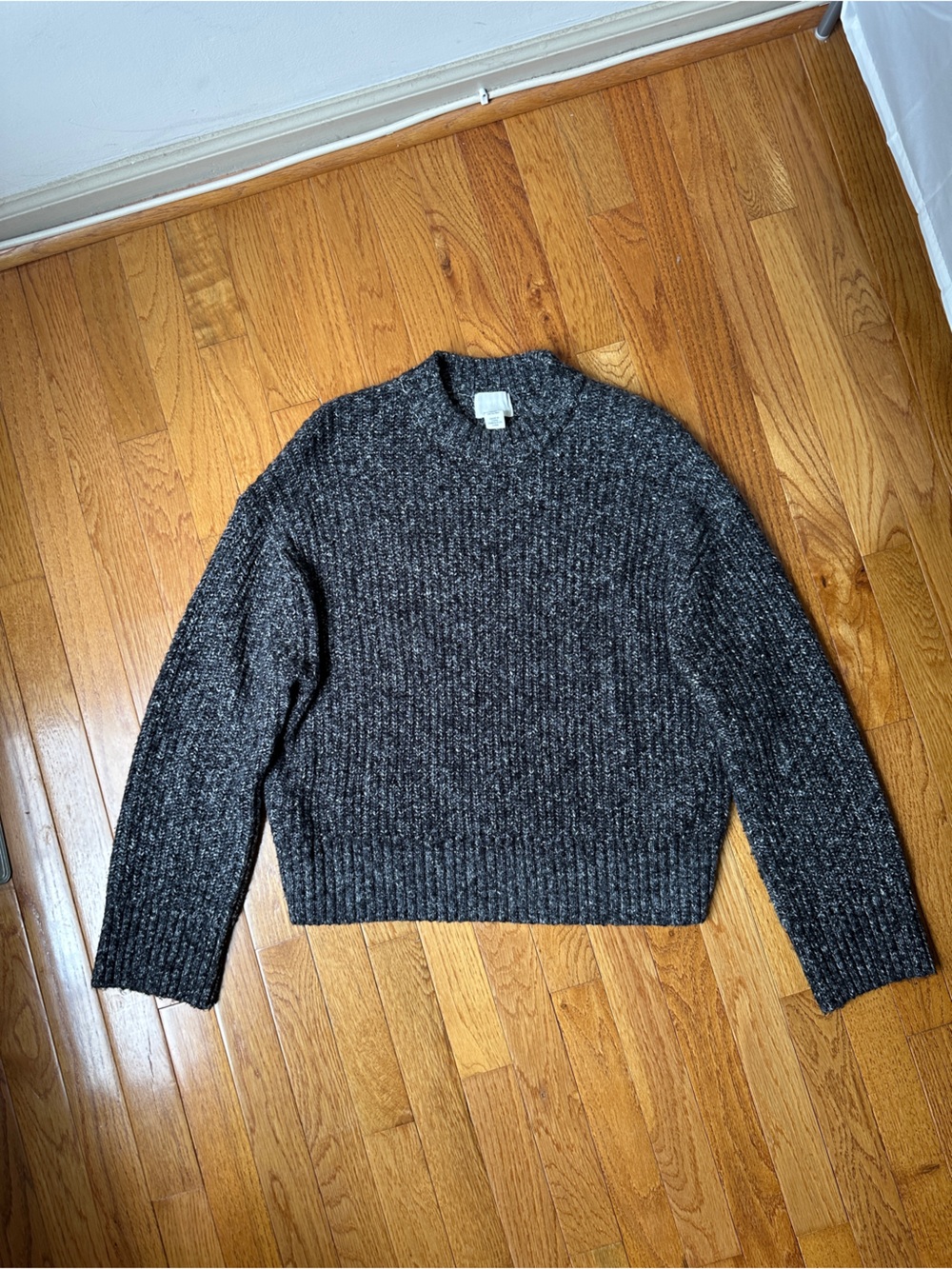 Cozy Ribbed Sweater - Charcoal